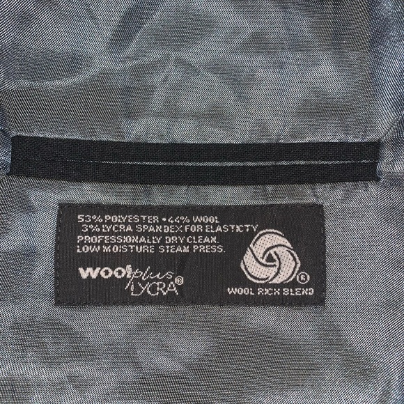 Alfani Wool Plus Lycra black blazer business suit jacket size 44L - Picture 3 of 3